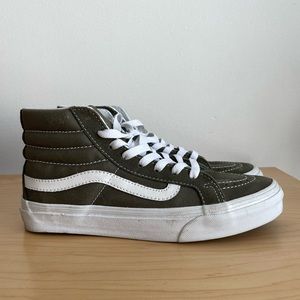 VANS SK8-Hi slim suede green shoe